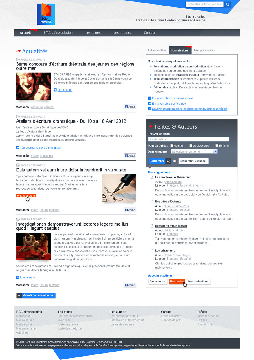Illustration de la page d'accueil Etc Caraibe